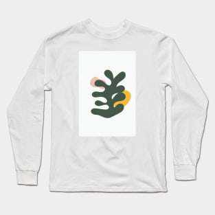 Nordic Abstract Botanical Plant Long Sleeve T-Shirt